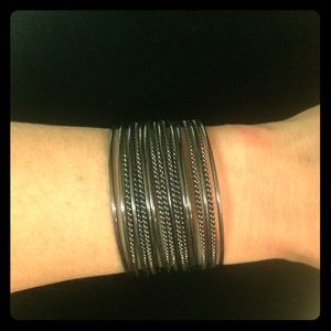 Silver Multi-Stacked Bracelet